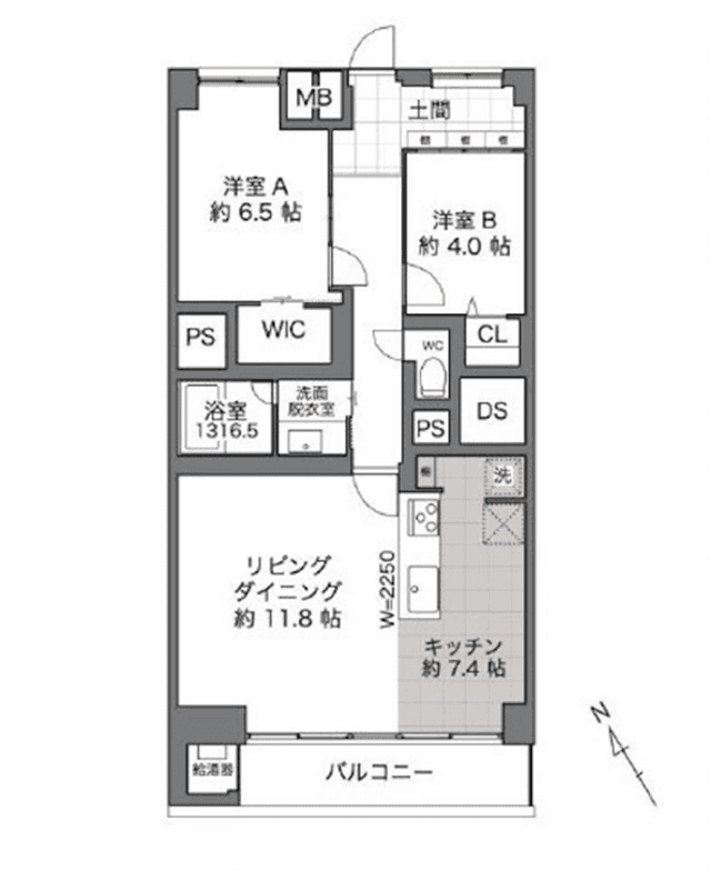 リノベーション後の間取り図