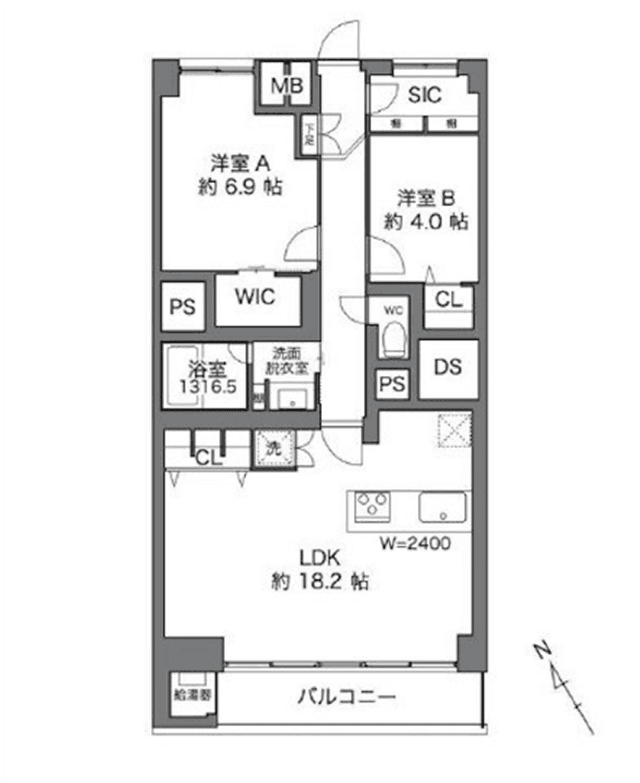 リノベーション前の間取り図