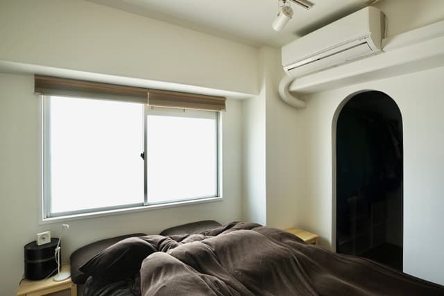 寝室です。右側のRの奥はウォークインクローゼットです。