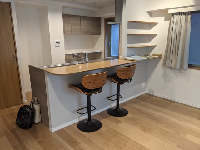 リビング。対面キッチンです。