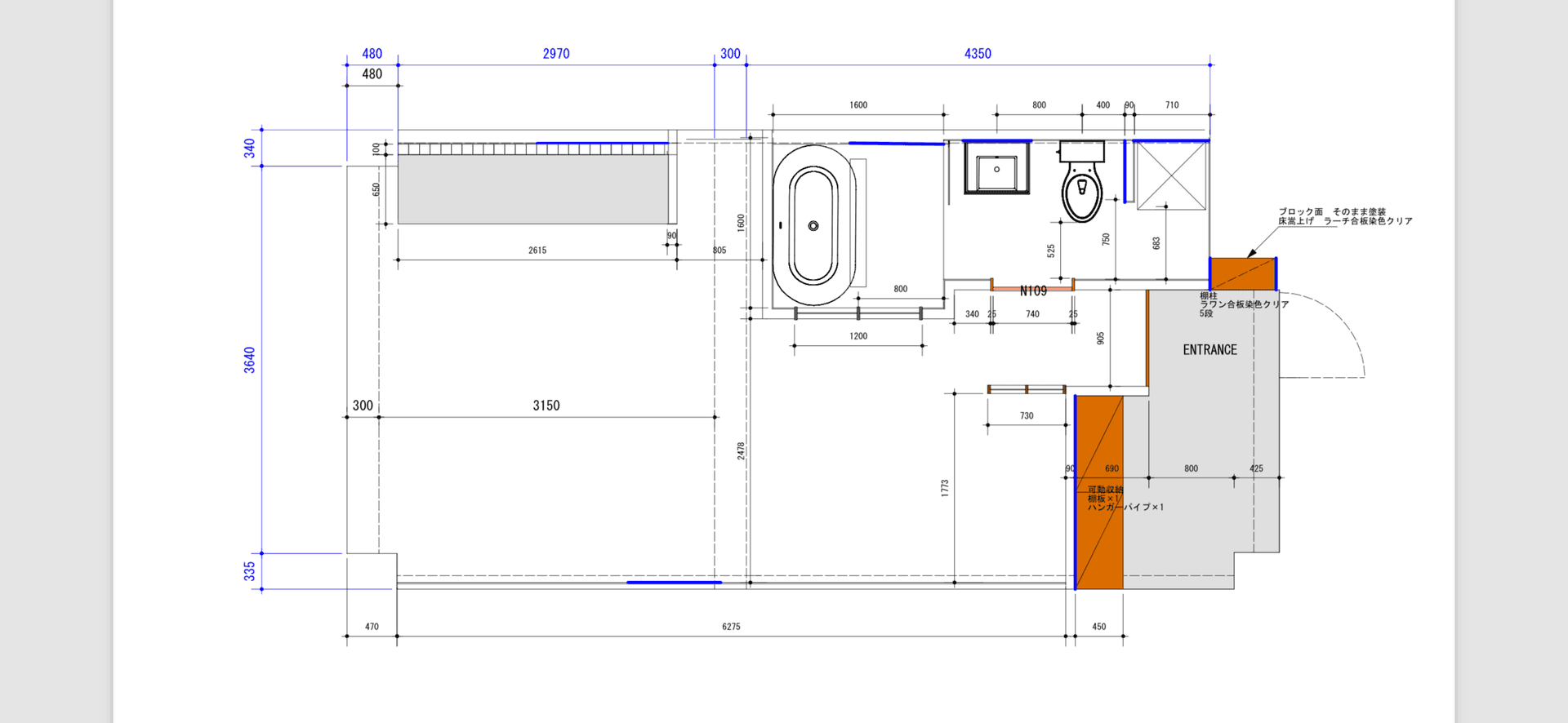 図面。

物件の面積は40㎡とコンパクトながらもワンルームにすることで一般的な物件よりも開放感のある部屋に。

※Safari2024年4月号にて掲載歴有り。