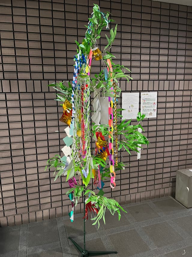 マンションエントランス 
七夕の時期に飾られます