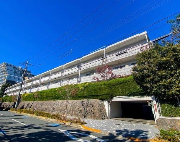 手入れが行き届いた白タイルの建物