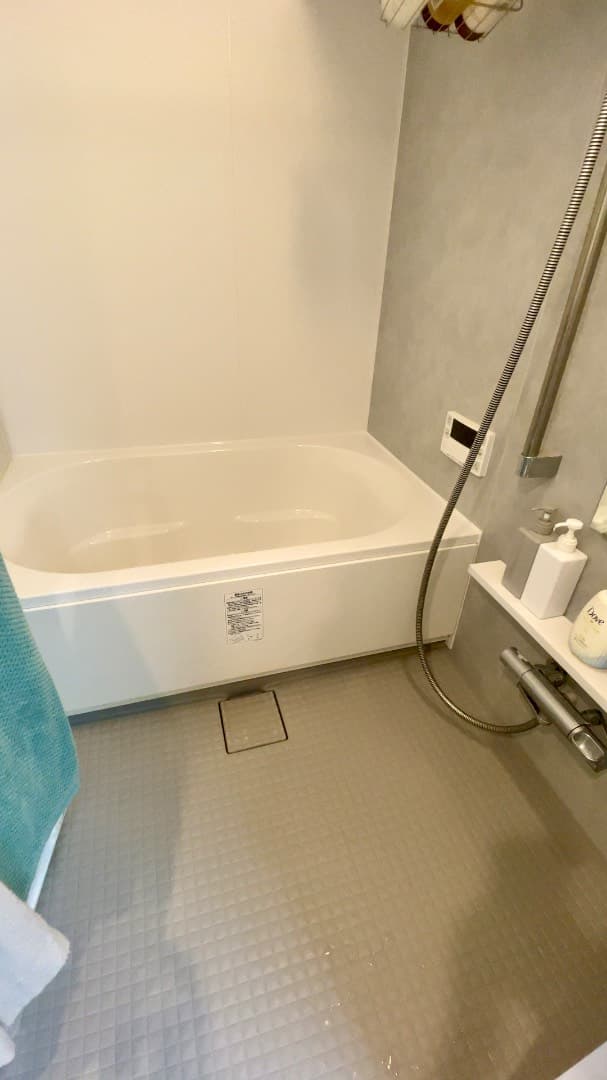 お風呂は通常のマンションサイズより一回り大きいものを入れています