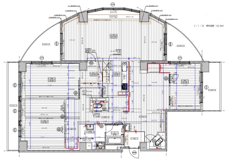 間取りになります。角部屋で全ての方向にお隣さんはいません。