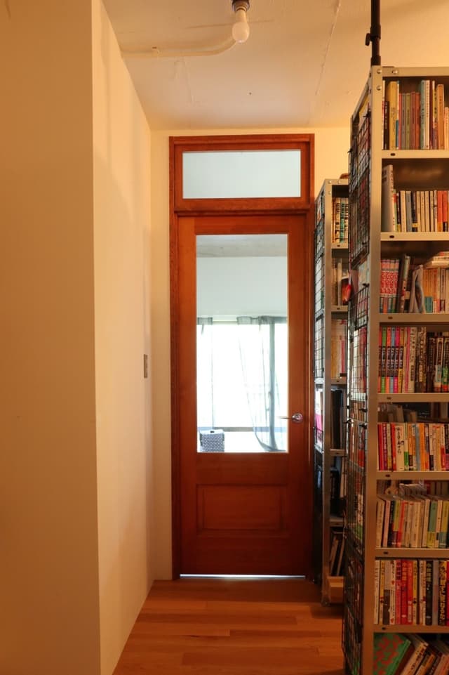 ガラスの扉です。