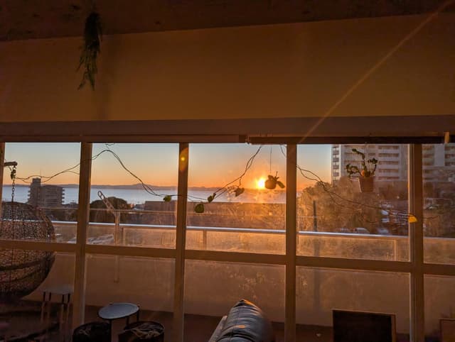 毎朝の朝日が美しいです。