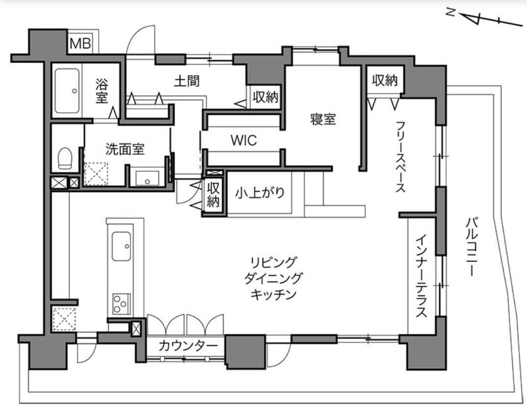 もともとは4LDKでした。フルリノベーションをしています。