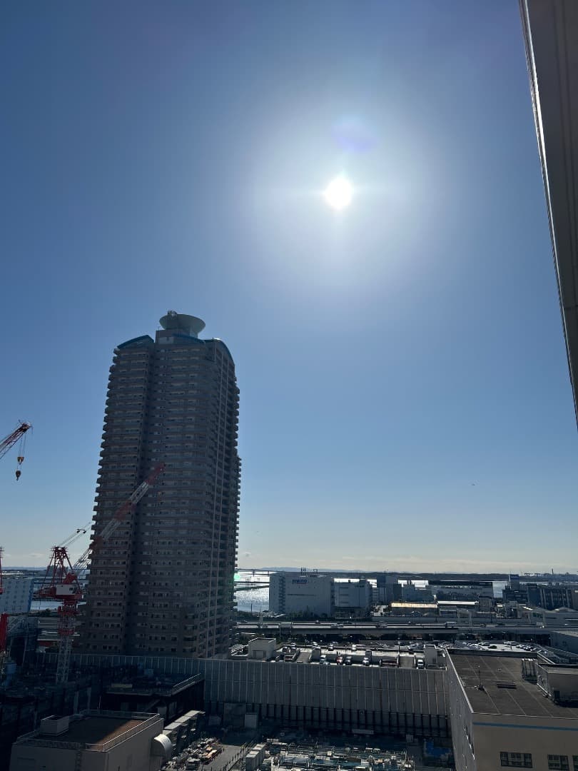 東京湾が見え、東向きのため朝日がたくさん入ります