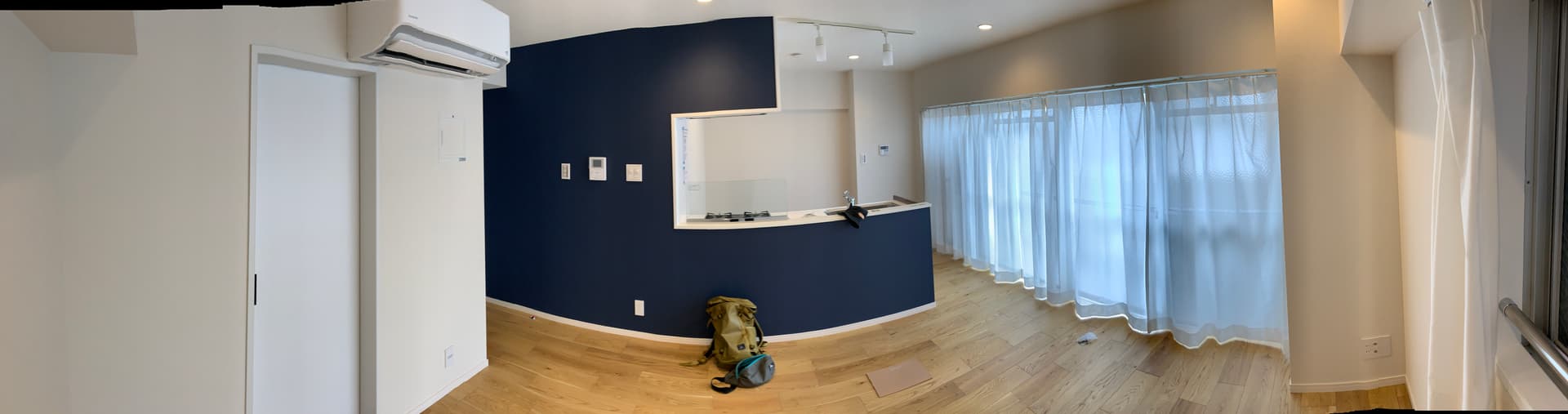 入居前のLDKをパノラマで。