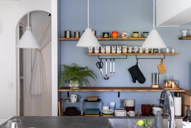 キッチン。カウンター付きの大きなアイランドキッチンが我が家のシンボルです。