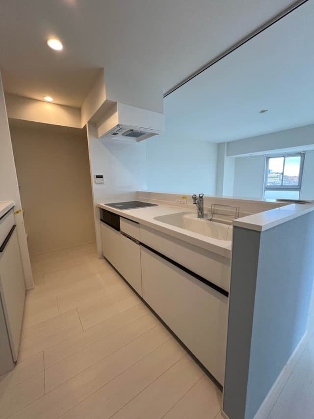 キッチンは人工大理石製、IHなので掃除が楽です。食洗機付きです。