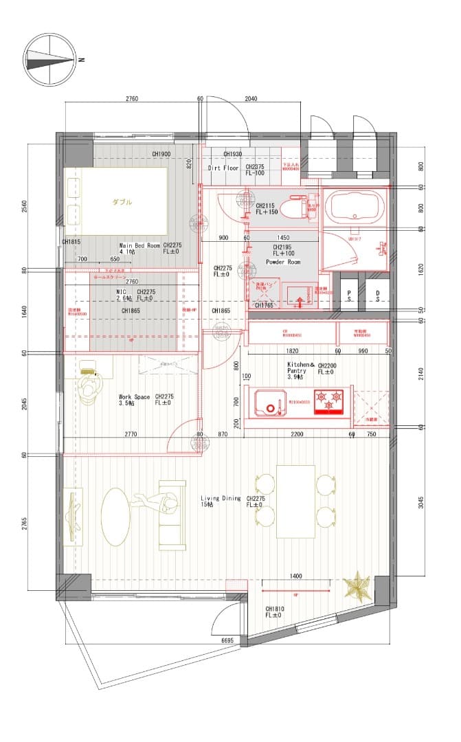 ウォークインクローゼットに色々しまえます。角部屋なので通風も良好です。