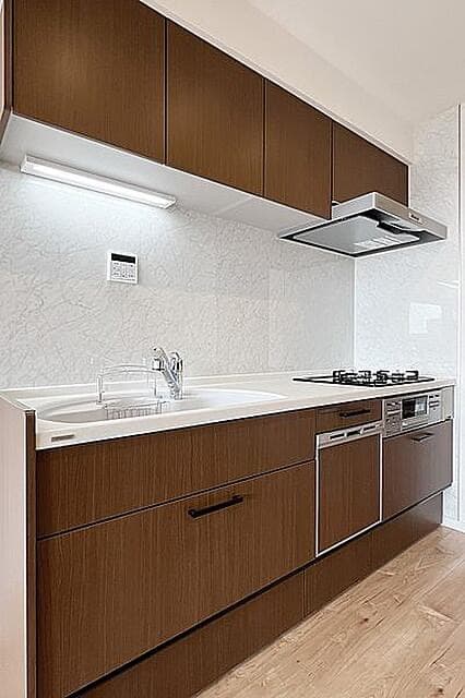 シンクと天板に段差がなくお手入れのしやすいトクラスのキッチン