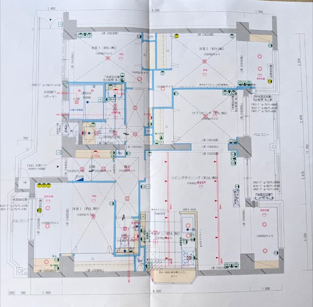 間取り図兼配電図