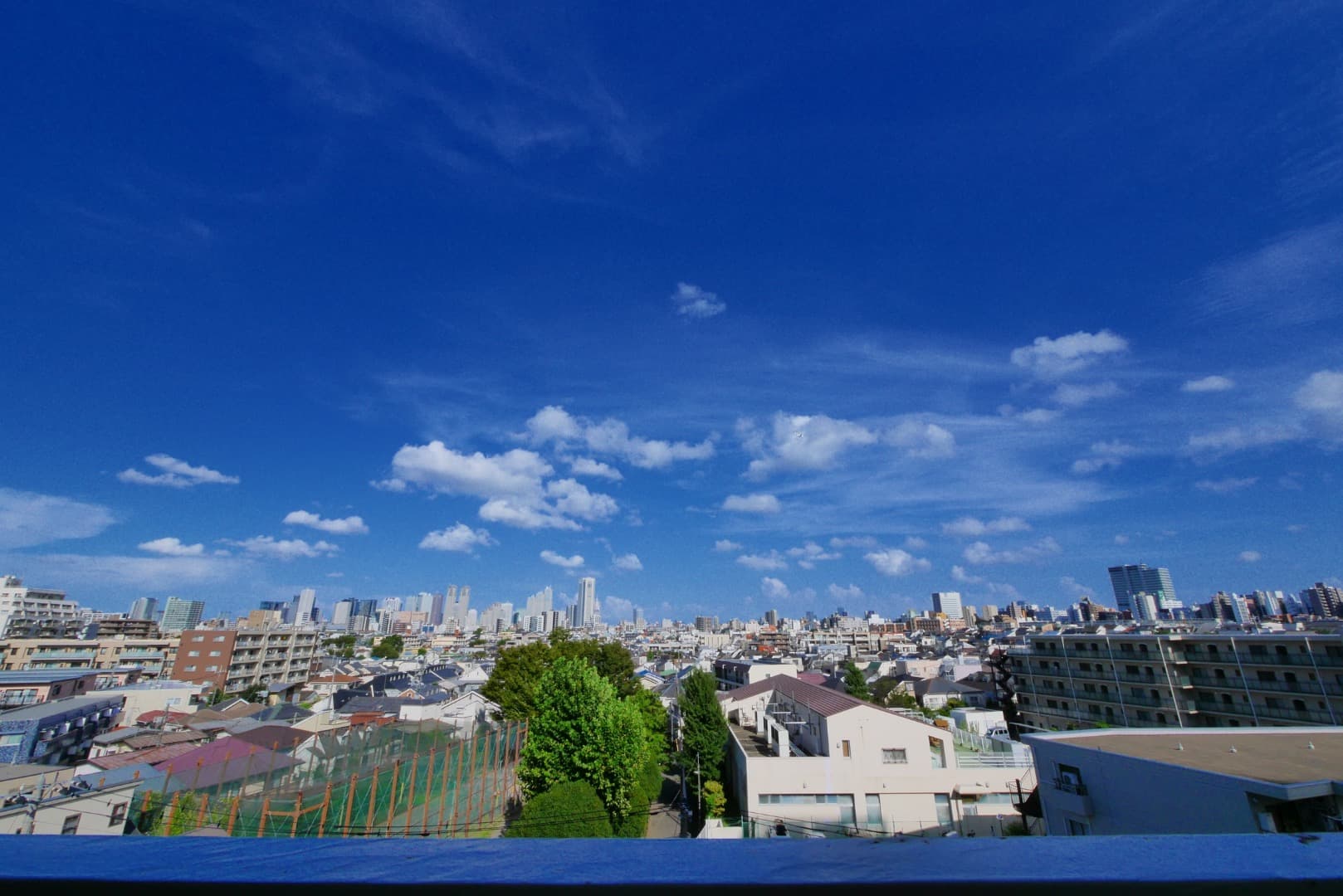 ベランダから見える景色は前に遮るものがなく爽快です！