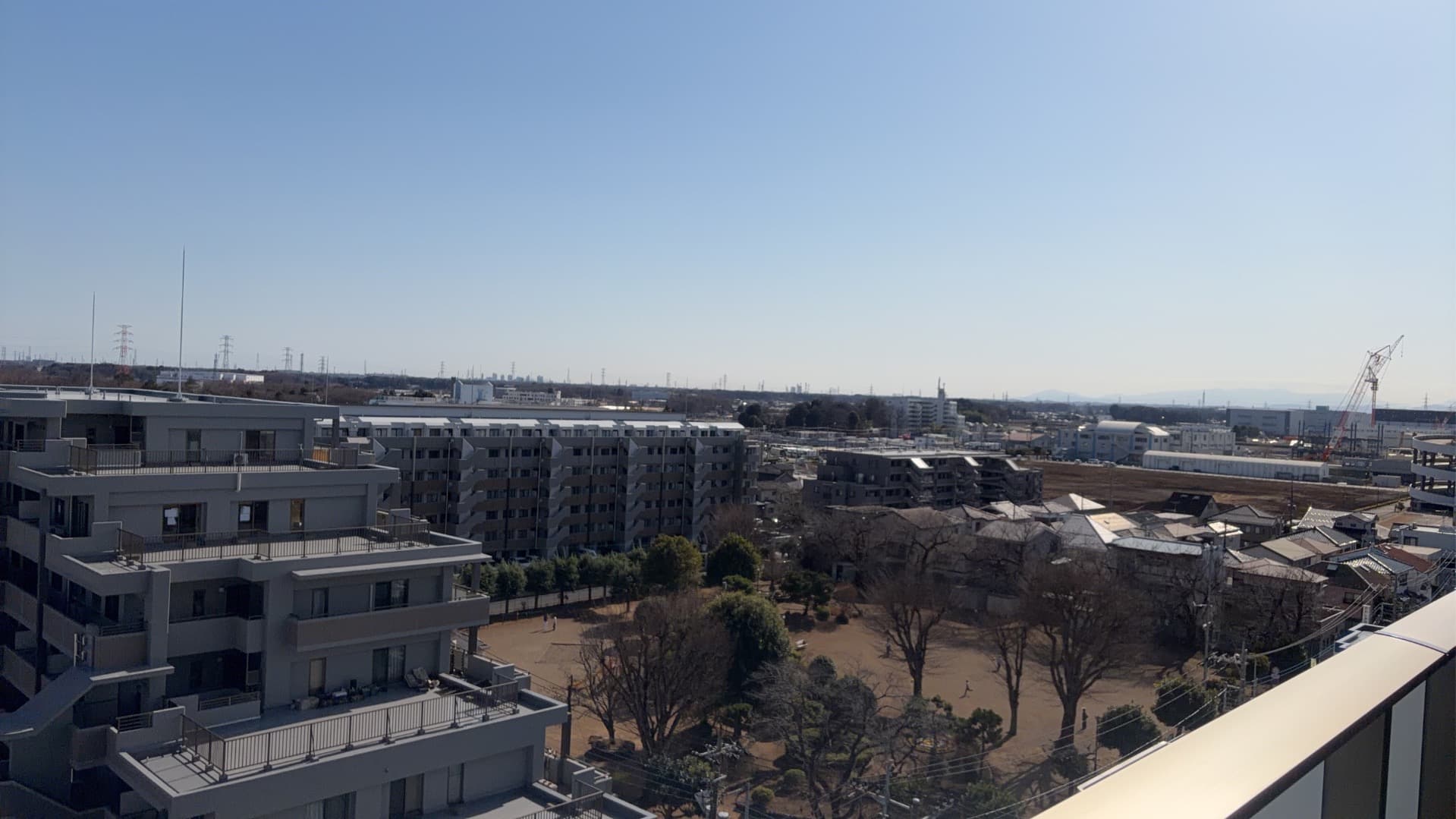 バルコニーからの景色です。