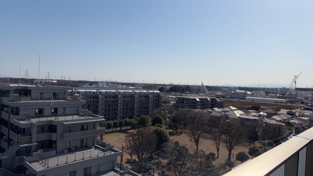 バルコニーからの景色です。